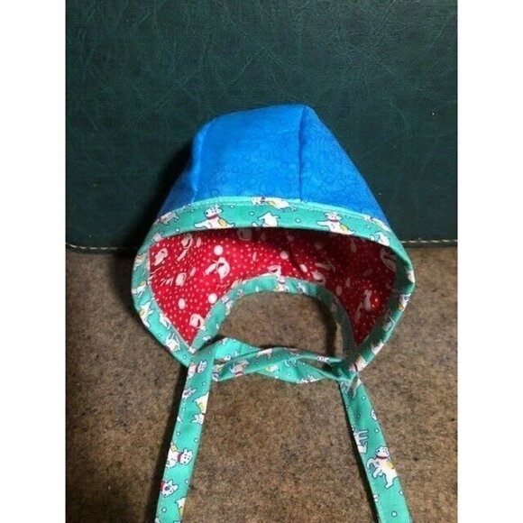 Handmade Baby Bonnet Newborn 0-3 Months Puppies - Picture 5 of 6